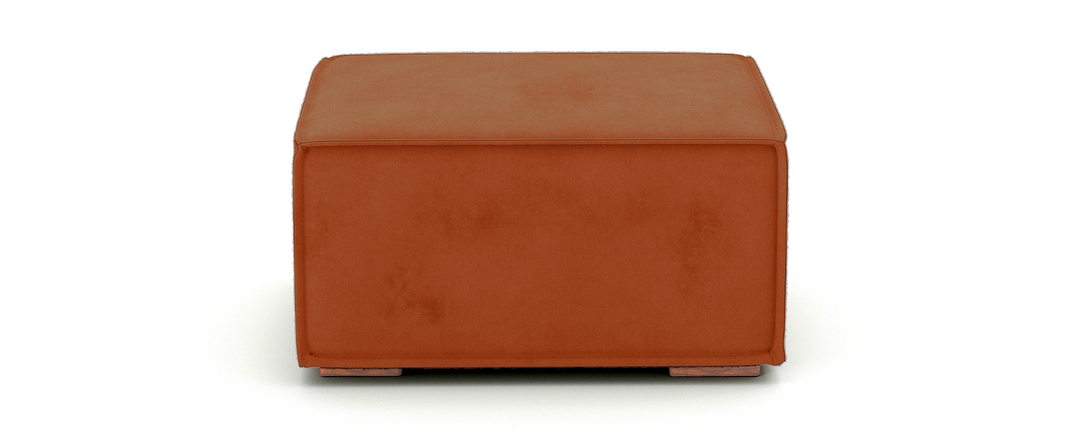 Hudson Ottoman Velvet Burnt Orange