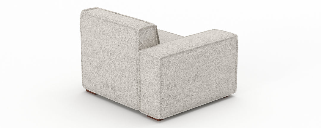 Hudson Left Piece Modular Boucle Cream Teddy