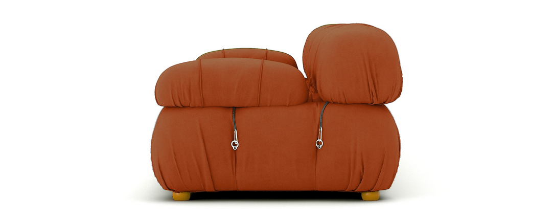 Soho 2 Seater Sofa Velvet Burnt Orange
