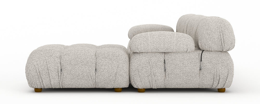 Soho 3 Seater Right Hand Chaise Corner Sofa Boucle Cream Teddy