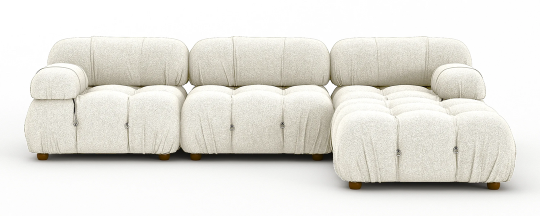 Soho 3 Seater Right Hand Chaise Corner Sofa Linen Cream Cloud