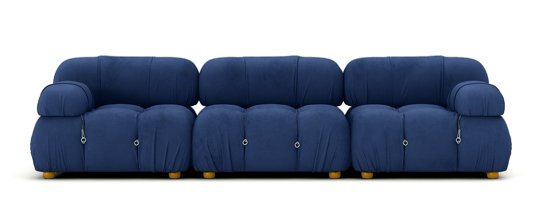 Soho 3 Seater Sofa Velvet Sapphire Blue