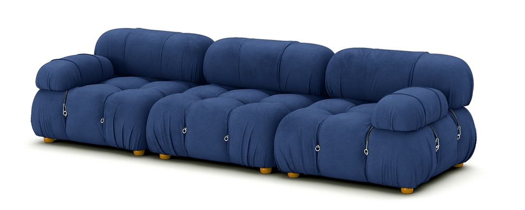 Soho 3 Seater Sofa Velvet Sapphire Blue
