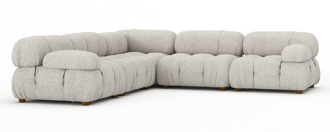 Soho 5 Seater Corner Sofa Boucle Cream Teddy